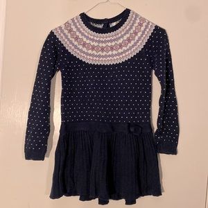 Girls long sleeved sweater dress